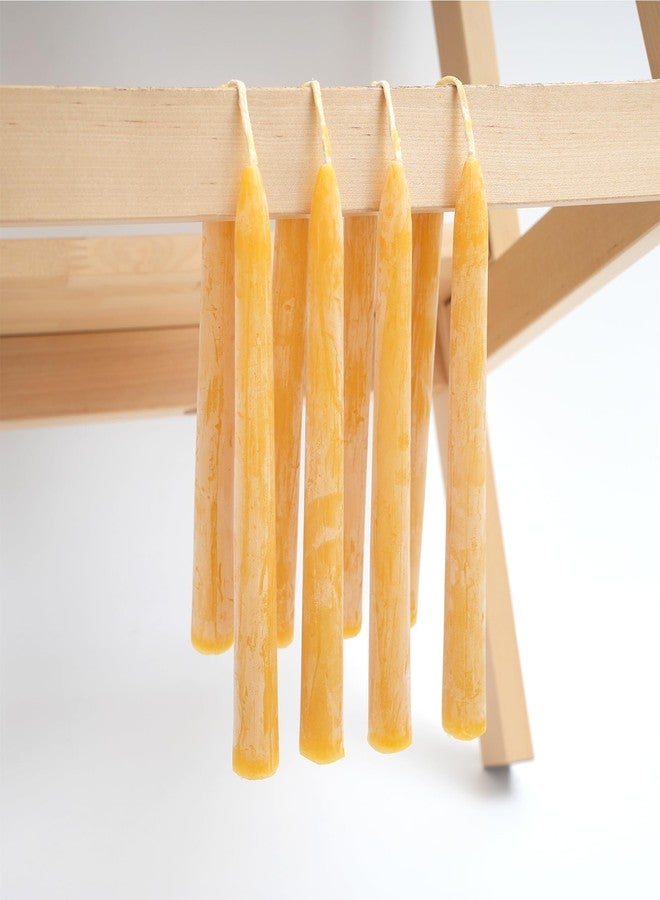 Viyffo 8 Inch Pure Beeswax Taper Candles, 6 Pack Handcrafted Dripless & Smokeless Long Burning Unscented Candles, 8 Hour Burn for Dinner, Wedding, Home, Prayer Decor - Image 2
